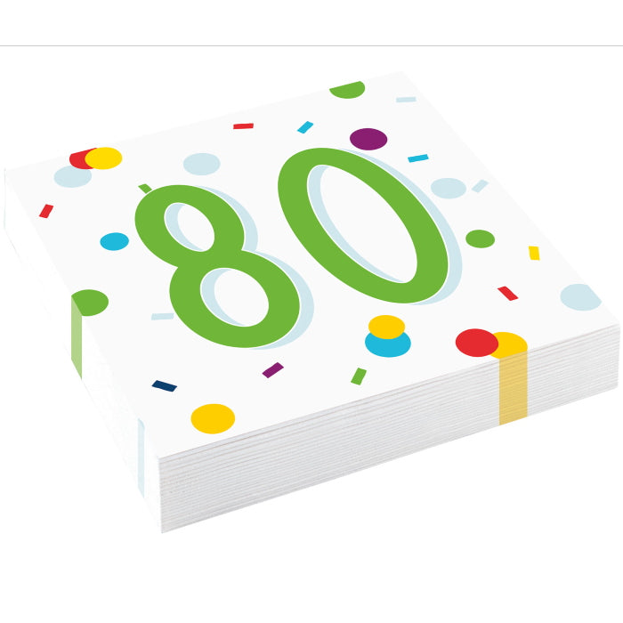 80th Birthday Rainbow Party Packs: Kit with Decorations