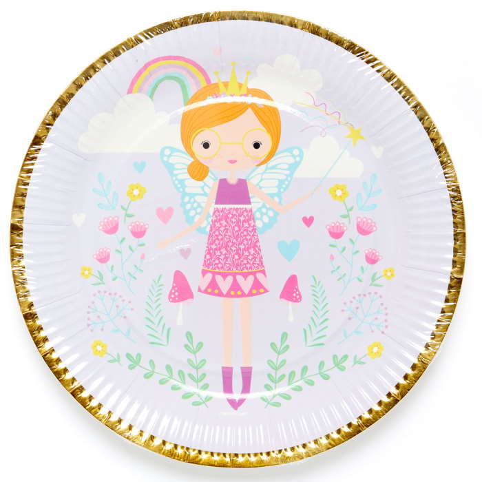 Fairy Princess Party Plates and Cups Pack