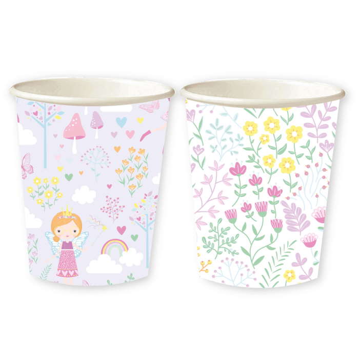 Fairy Princess Party Plates and Cups Pack
