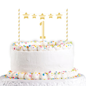 Gold 1st Birthday Cake Topper Decoration 23cm