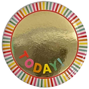 Gold Add Your Age Birthday Party Badge 6cm