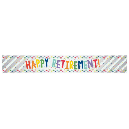 Happy Retirement Foil Banner | Decoration