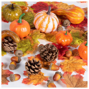 Small Decorative Pumpkin Halloween Decorating Kit Pack of 128