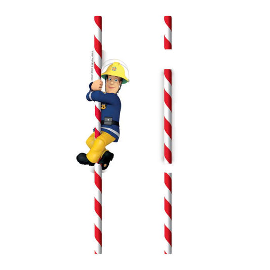 Fireman Sam Paper Straws Pack of 8 | Party Save Smile
