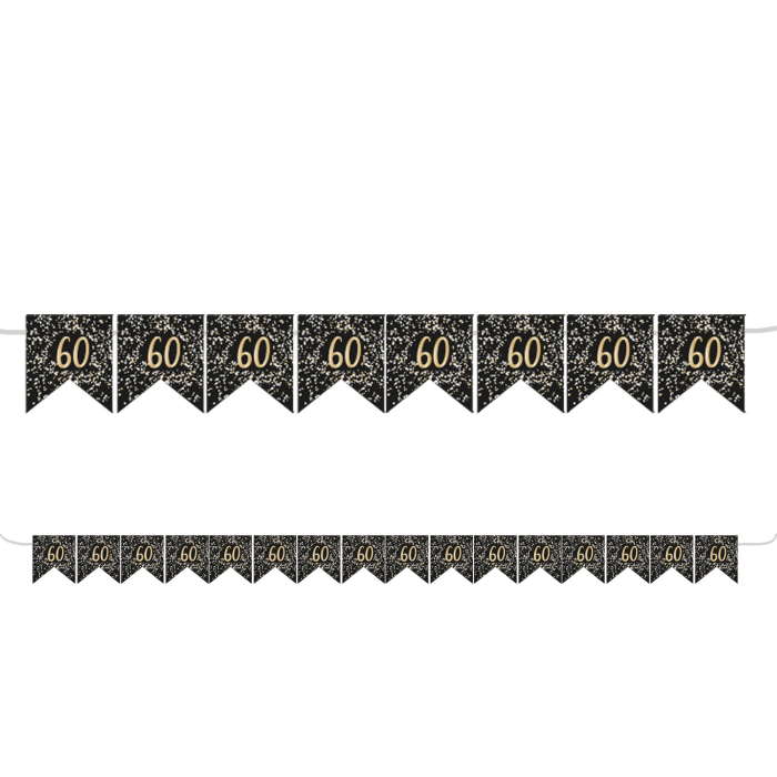 Gold Celebration 60th Birthday Bunting Banner | Party Save Smile