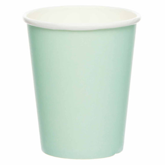 Duck Egg Blue Paper Party Cups Pack of 8 | Party Save Smile