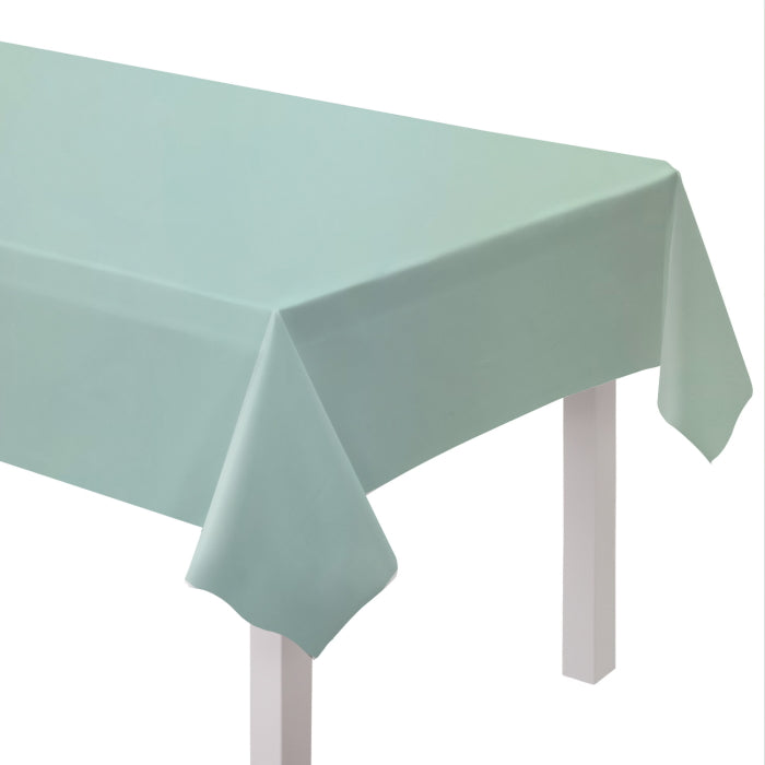 Duck Egg Blue Plastic Table Cloth 1.37 x 2.74m | Party Save Smile