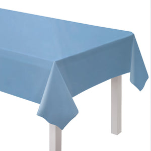 Sky Blue Plastic Table Cloth 1.37 x 2.74m