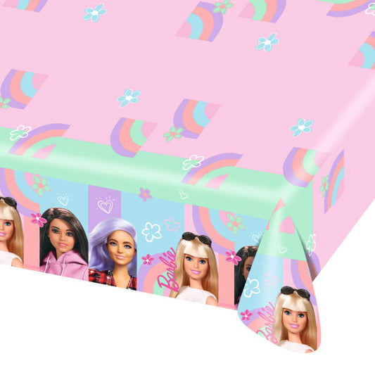Barbie Paper Tablecloth: Party Tablecover 120 x 180cm | Party Save Smile