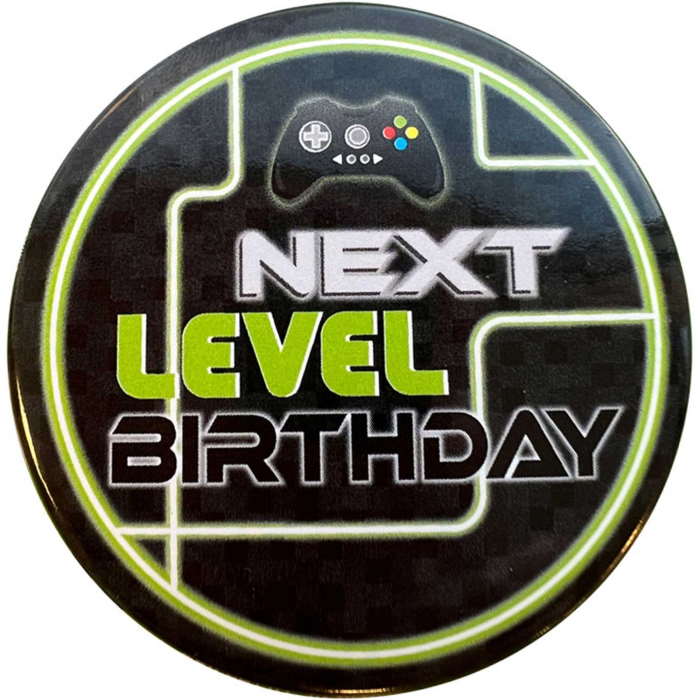 Gaming Next Level Birthday Badge 6cm | Party Save Smile