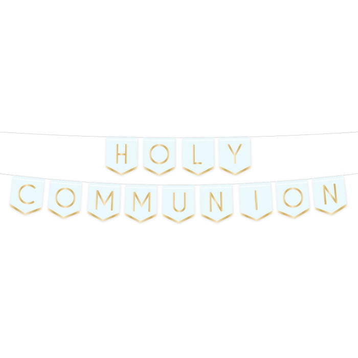 Blue Botanical First Communion Party Pack & Decoration Kit