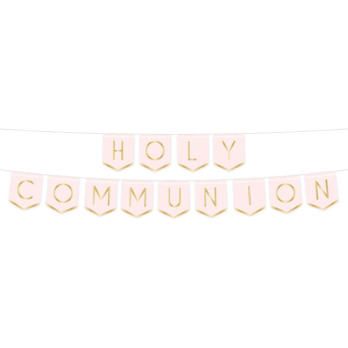 Pink Botanical First Communion Party Pack: Tableware & Decor Kit