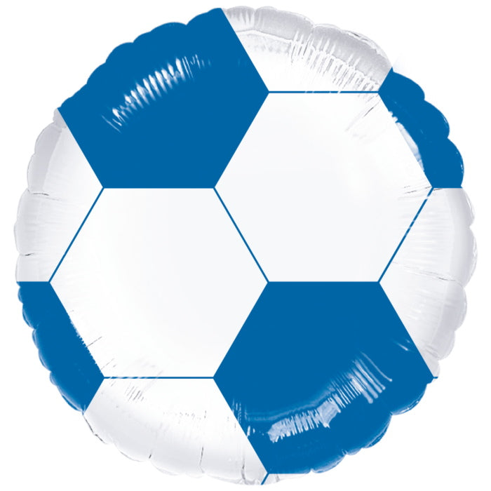 Blue Football Foil Balloon 43cm | Party Save Smile