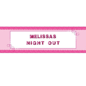 Pink Personalisable Hen Party Banner