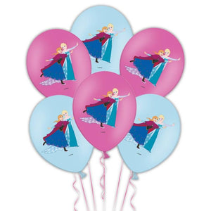 Frozen Anna and Elsa Latex Balloons Pack of 6