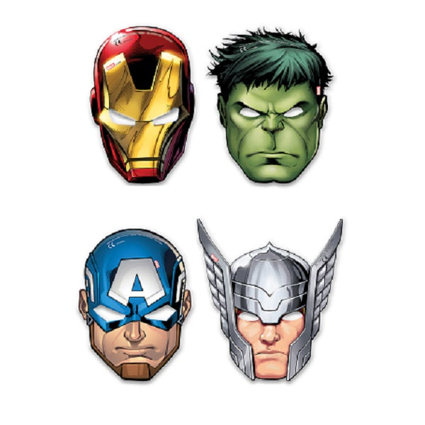 Marvel Avengers Party Masks Pack of 6 | Party Save Smile
