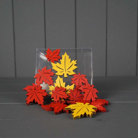 Wooden Leaf Table Decorations 18 Pack | Party Save Smile