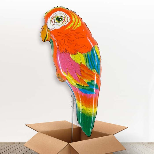 Tropical Parrot Shaped Giant Helium Balloon in a Box Gift