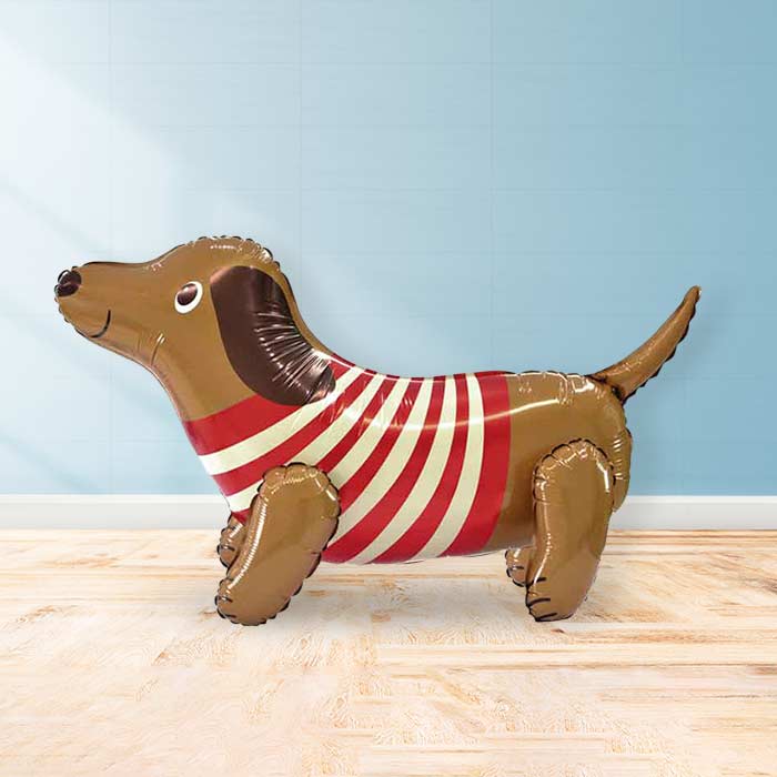 Inflated Sausage Dog Balloon in a Box-Air Filled Balloon | Party Save Smile