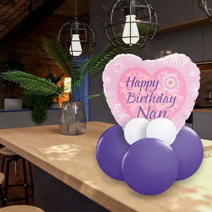 Happy Birthday Nan Balloon Gift Message Table Decoration