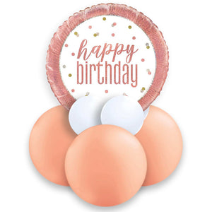 Rose Gold Happy Birthday Balloon Gift Message Table Decoration
