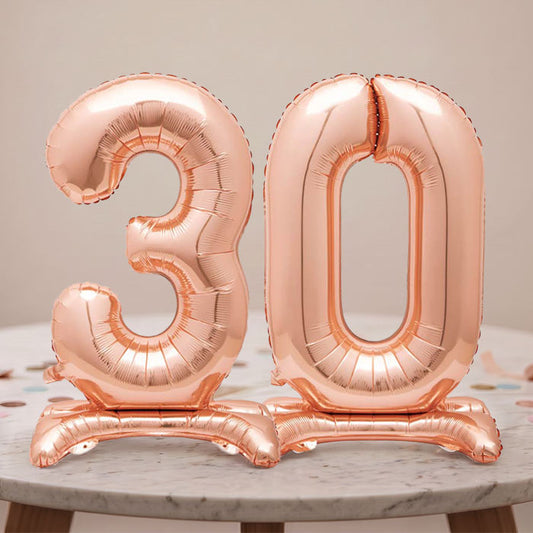Rose Gold 30th Birthday Party Balloon Table Decorations | Party Save Smile