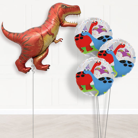 T-Rex Dinosaur Helium Balloon in a Box Gift - Themed Bouquet | Party Save Smile
