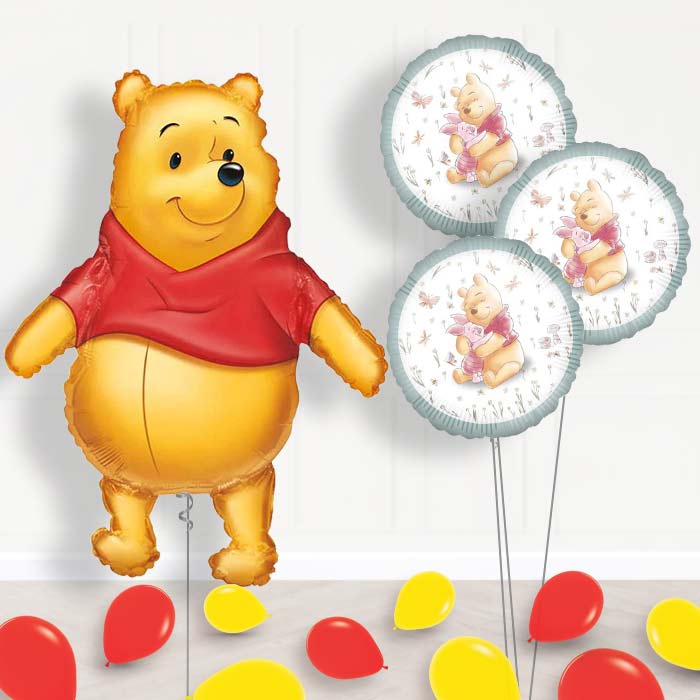 Winnie the Pooh Balloon Bouquet Delivered - Themed Bouquet and Latex | Party Save Smile