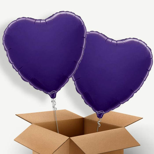 Purple Heart Helium Balloon Couple | Party Save Smile