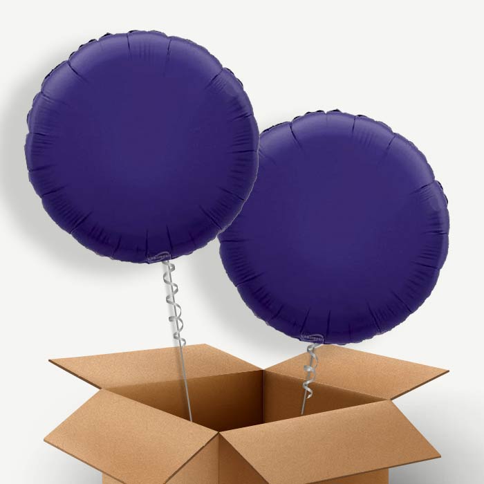 Purple Circle Helium Balloon Couple | Party Save Smile