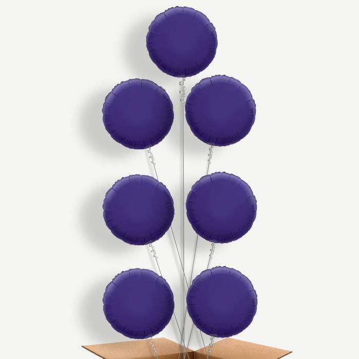 Purple Circle Balloon Arrangement Inflated with Helium | Party Save Smile