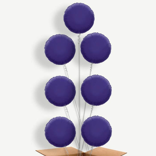 Purple Circle Balloon Arrangement Inflated with Helium | Party Save Smile