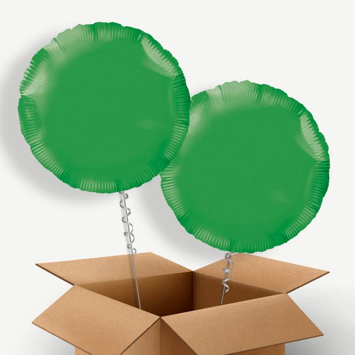 Dark Green Circle Helium Balloon Duo | Party Save Smile