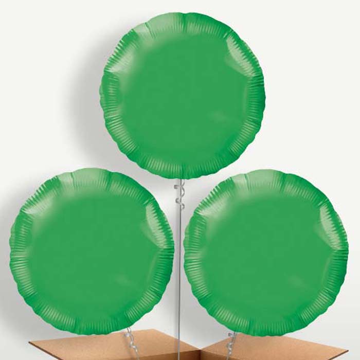 Dark Green Circle Bunch of Balloons inflated with Helium | Party Save Smile