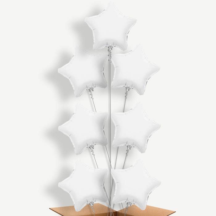 White Star Helium Balloon Arrangement | Party Save Smile