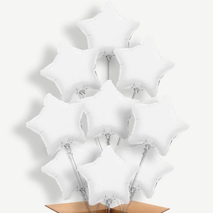 White Star Helium Balloon Bundle | Party Save Smile