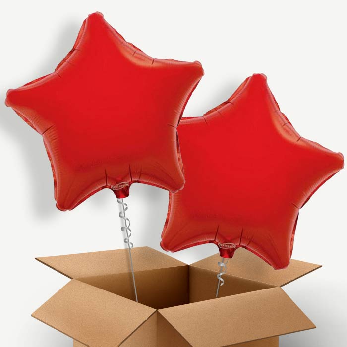 Red Star Helium Balloon Couple | Party Save Smile