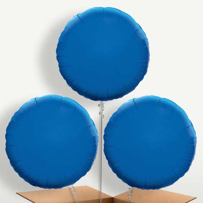 Dark Blue Circle Bunch of Balloons inflated with Helium | Party Save Smile