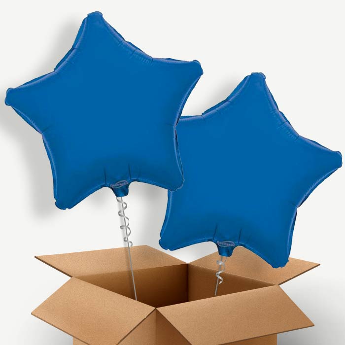 Dark Blue Star Helium Balloon Duo | Party Save Smile