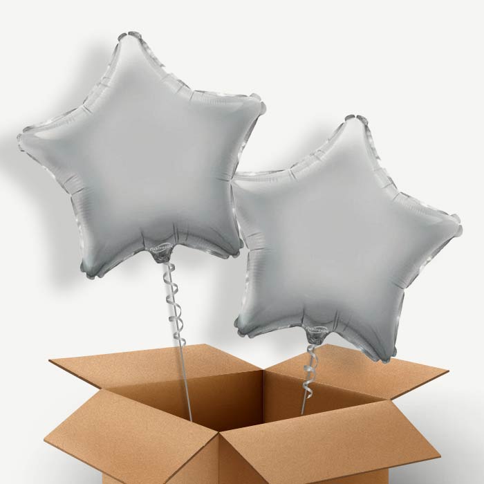 Silver Star Helium Balloon Couple | Party Save Smile