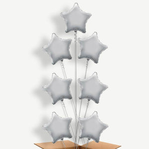 Silver Star 7 Helium Balloon Arrangement