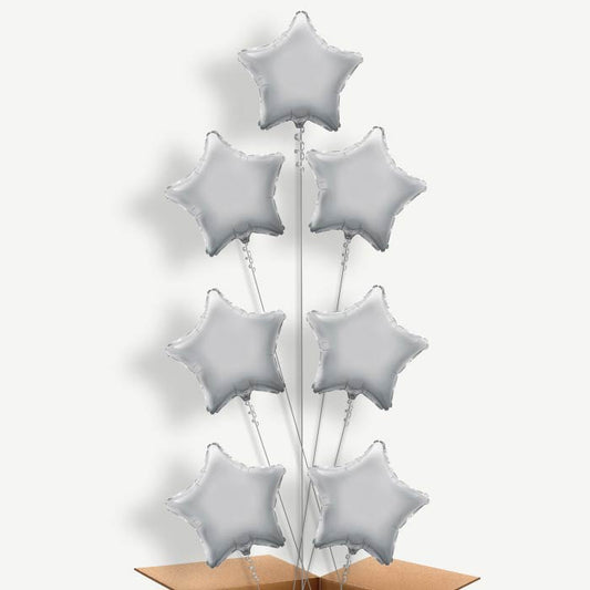Silver Star Helium Balloon Arrangement | Party Save Smile