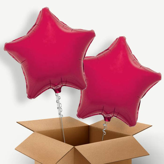Hot Pink Star Helium Balloon Two | Party Save Smile