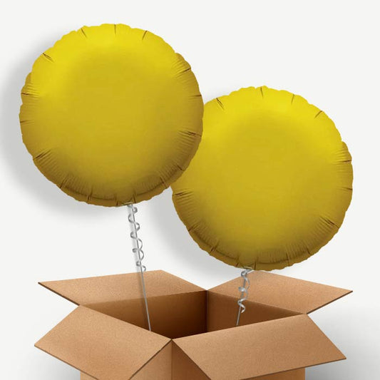 Gold Circle Helium Balloon Two | Party Save Smile