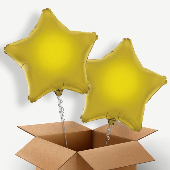 Gold Star Helium Balloon Two | Party Save Smile