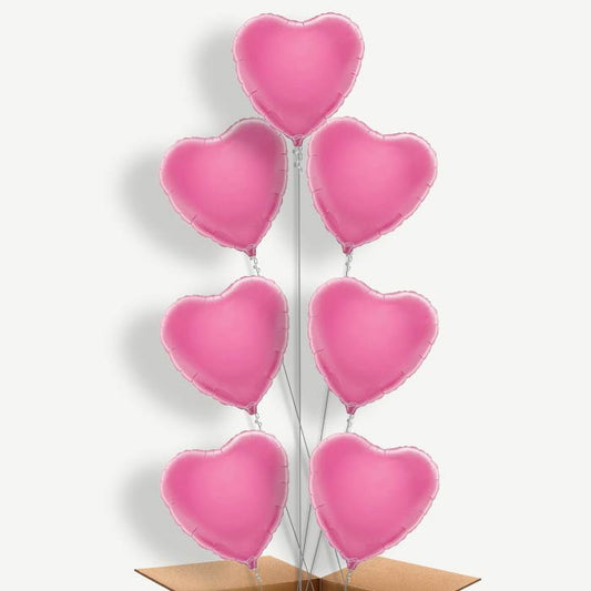 Baby Pink Heart Balloon Arrangement Inflated with Helium | Party Save Smile
