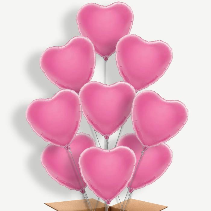 Baby Pink Heart Balloon Bundle Inflated with Helium | Party Save Smile