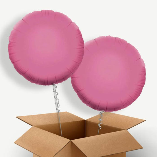 Baby Pink Circle Helium Balloon Two | Party Save Smile
