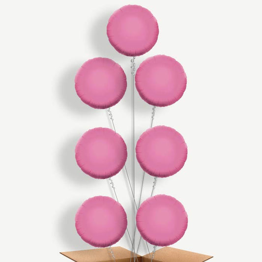 Baby Pink Circle Balloon Arrangement Inflated with Helium | Party Save Smile
