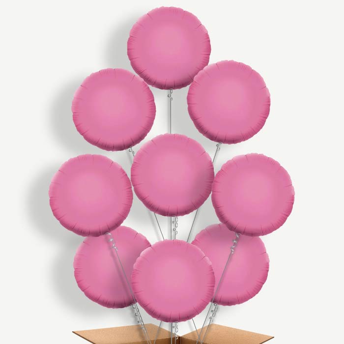 Baby Pink Circle Balloon Bundle Inflated with Helium | Party Save Smile